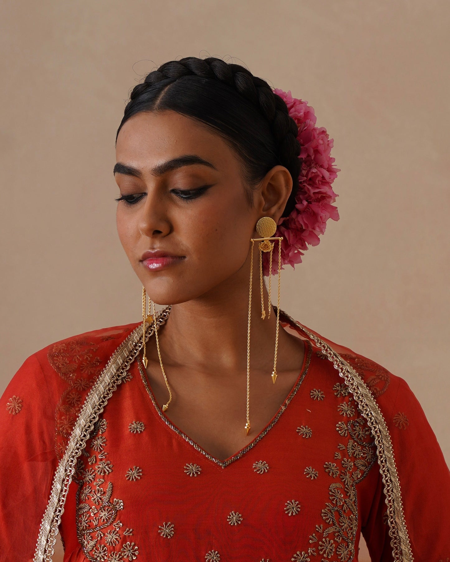 Tara celestial gold glow earrings