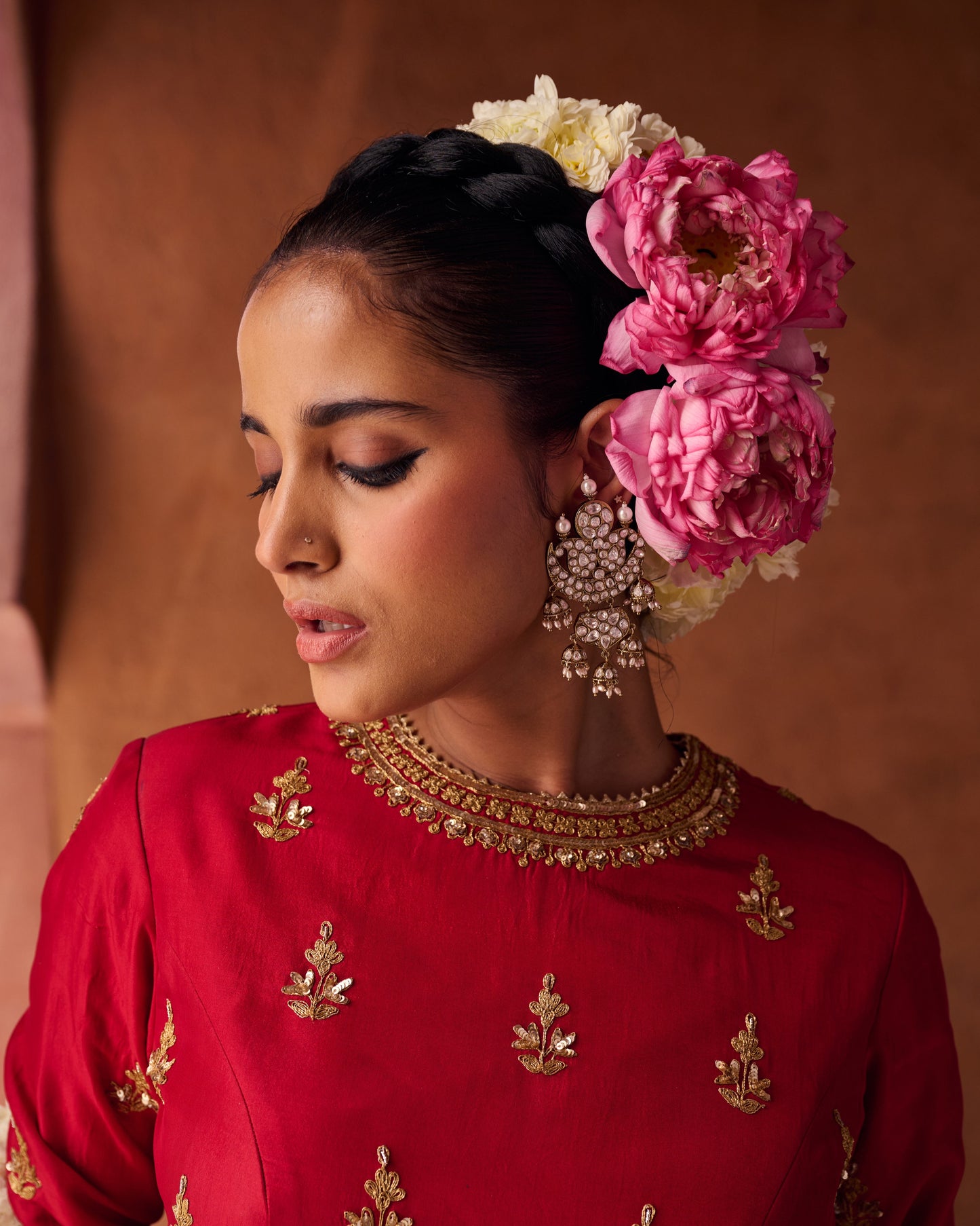 Dyamanti Polki Gold Earrings