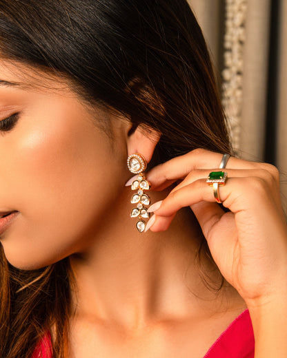 Bela Moissanite Hanging Earrings