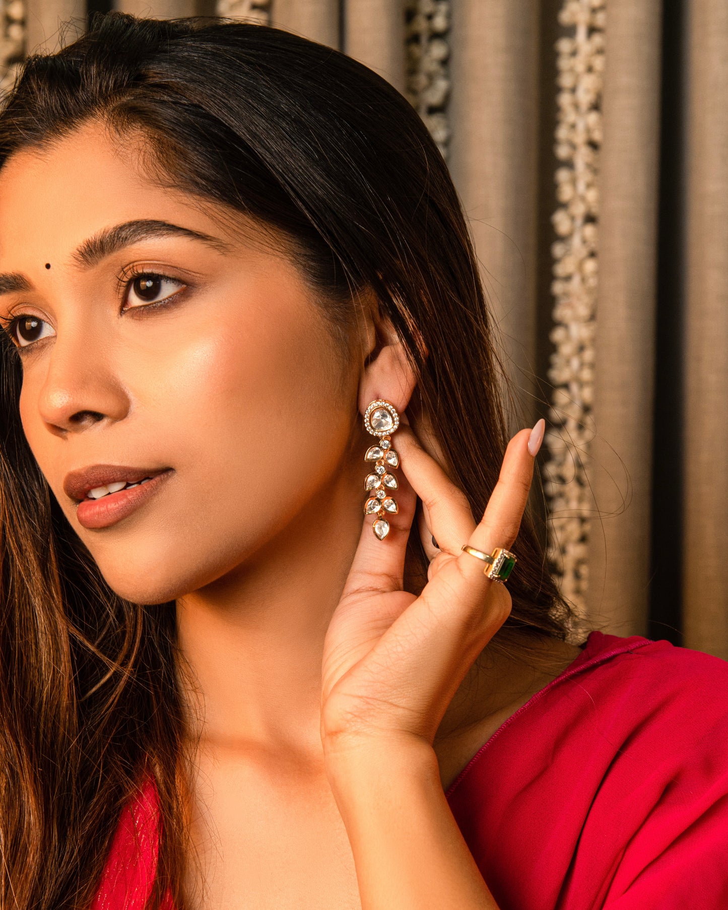 Bela Moissanite Hanging Earrings