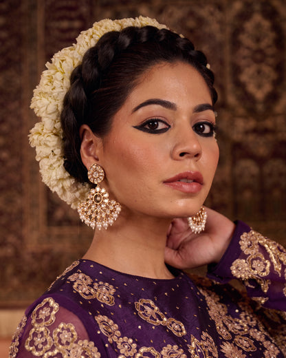 Suryapushp Polki Gold Earrings