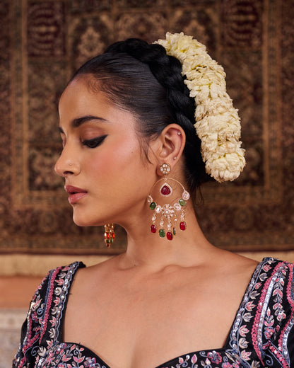 Chitrangda Polki Chandbali Earrings