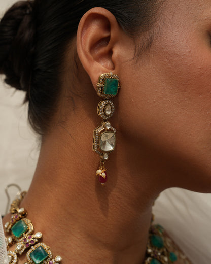 Kumudini Emerald Polki Necklace
