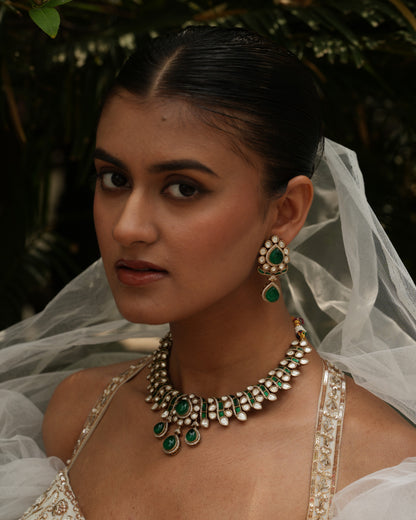 Nalini Emerald Moissanite Necklace