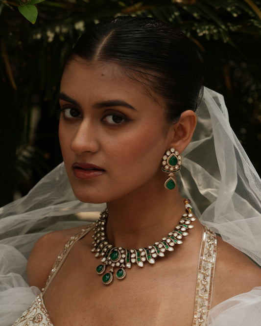 Nalini Emerald Moissanite Necklace