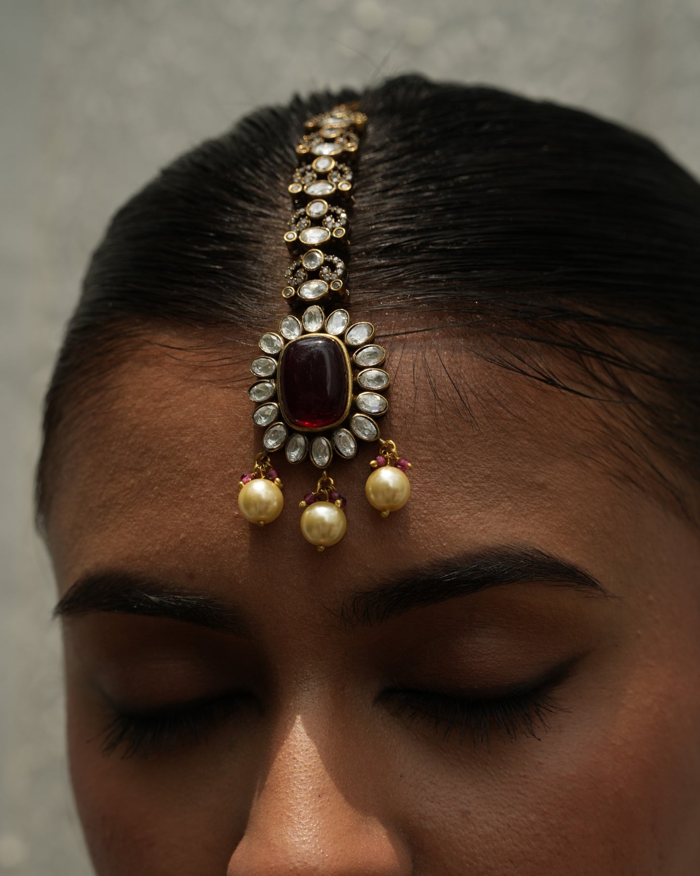 Chandrakala Ruby Moissanite Haar