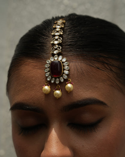 Chandrakala Ruby Moissanite Haar