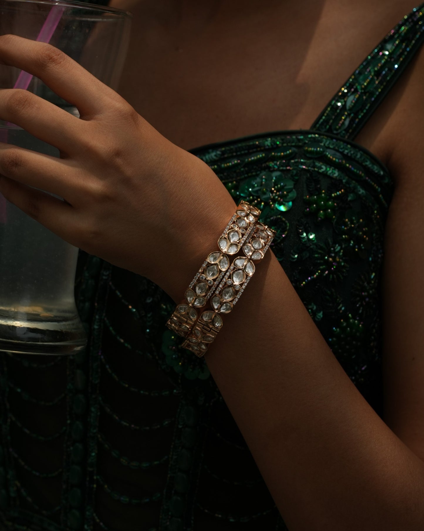 Devyani gold polki bangles