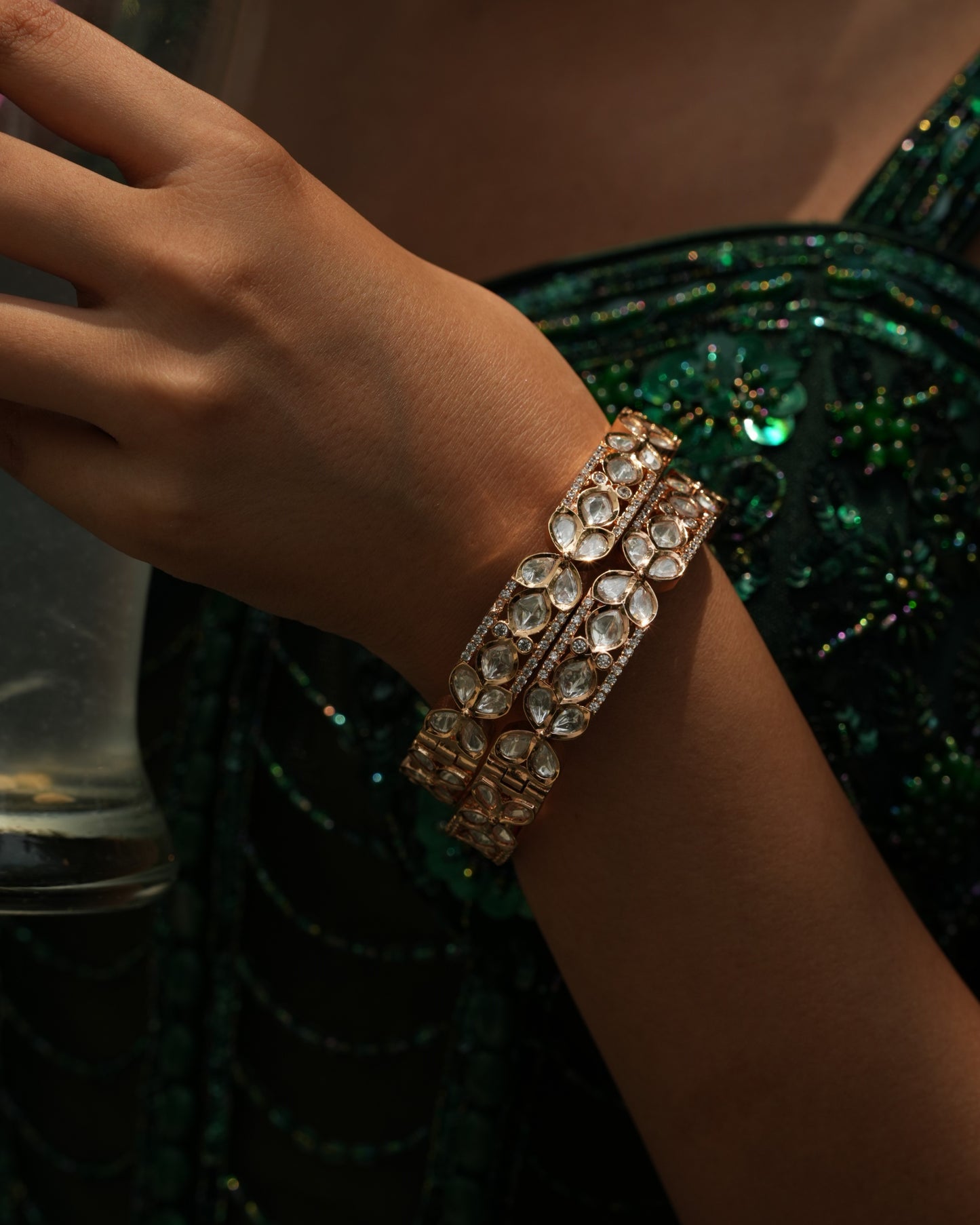 Devyani gold polki bangles