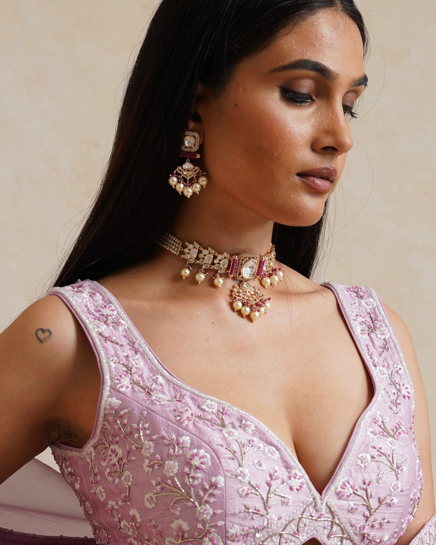 Tarangini Ruby Polki Choker Necklace