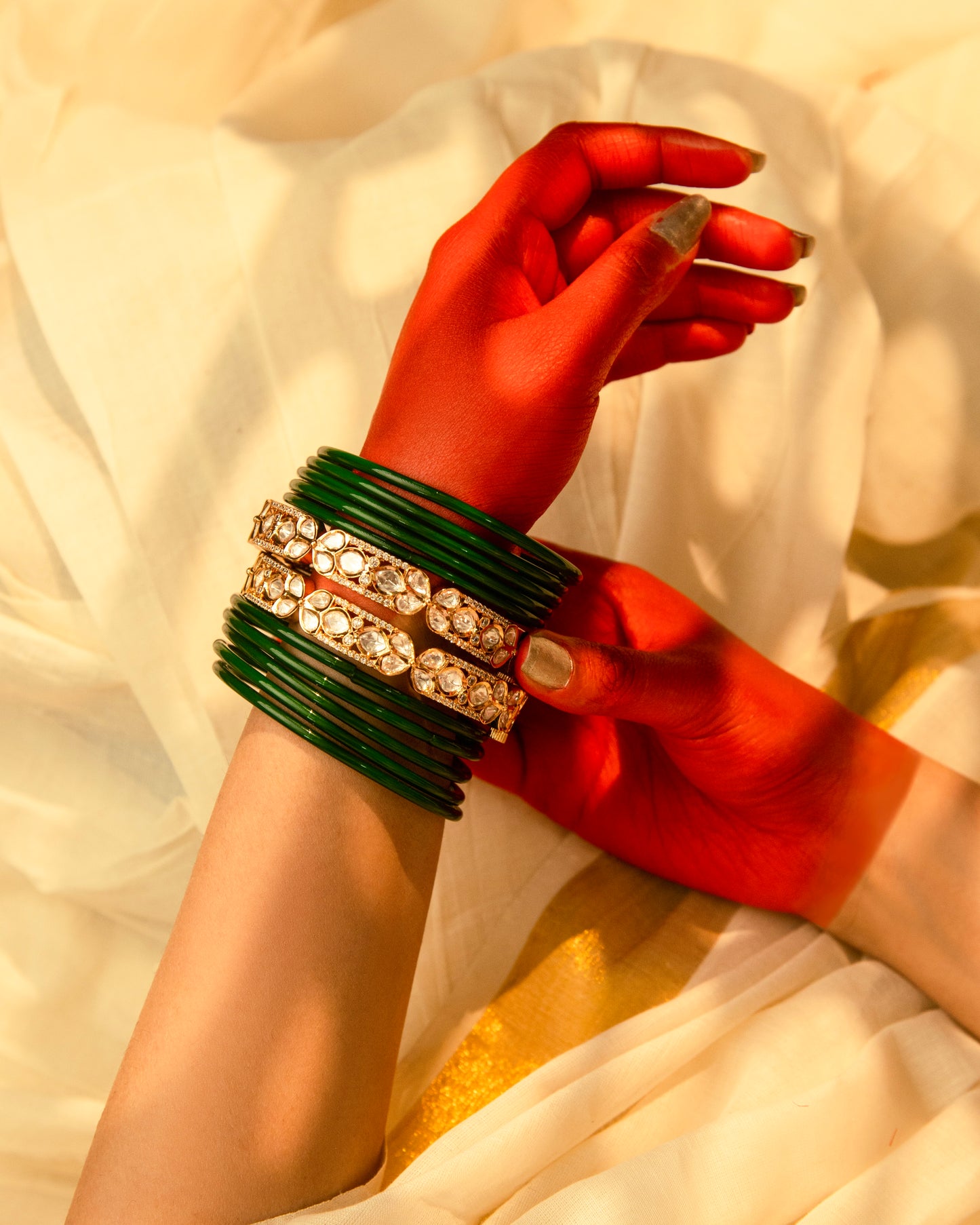 Devyani gold polki bangles