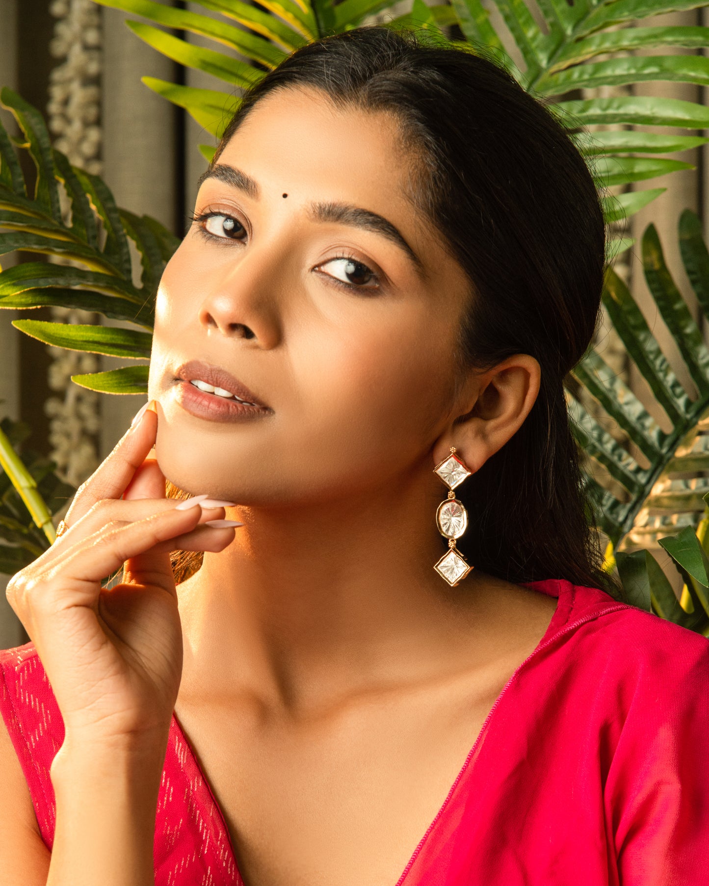 Chokat moissanite loop earring