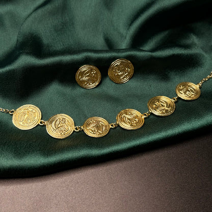 Ginni gold choker set